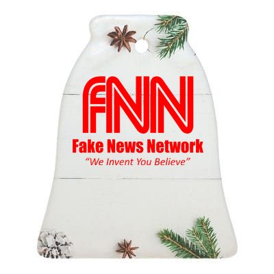 Fake News Network FFN We Invent You Believe Donald Trump Ceramic Bell Ornament