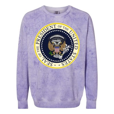 Fake Presidential Seal Colorblast Crewneck Sweatshirt