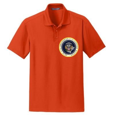 Fake Presidential Seal Dry Zone Grid Polo