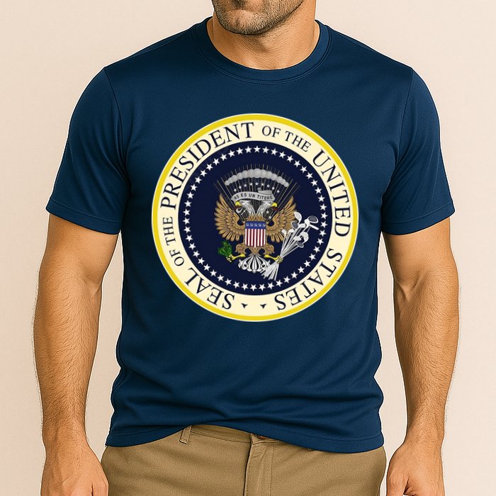Fake Presidential Seal Cooling Performance Crew T-Shirt