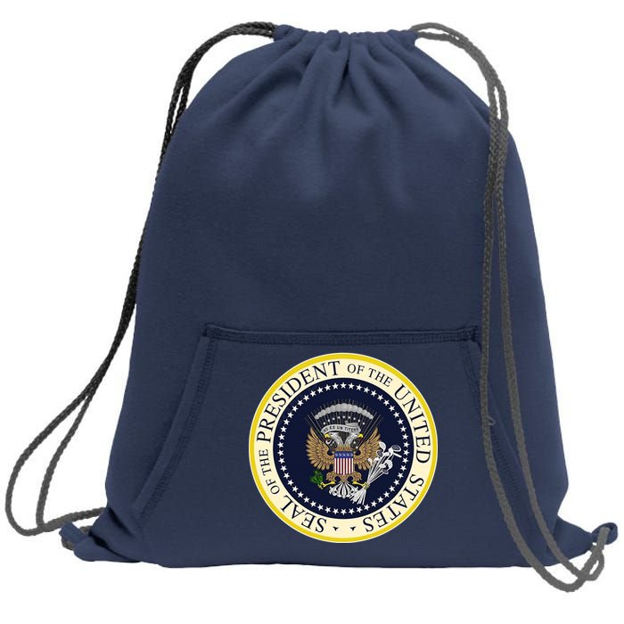 Fake Presidential Seal Sweatshirt Cinch Pack Bag