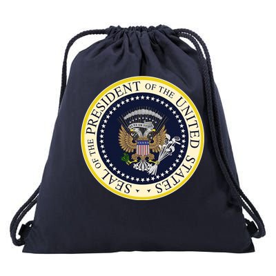 Fake Presidential Seal Drawstring Bag