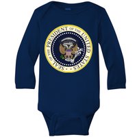 Fake Presidential Seal Baby Long Sleeve Bodysuit