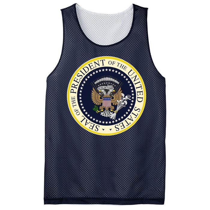 Fake Presidential Seal Mesh Reversible Basketball Jersey Tank