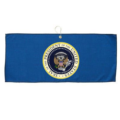 Fake Presidential Seal Large Microfiber Waffle Golf Towel