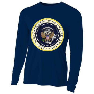 Fake Presidential Seal Cooling Performance Long Sleeve Crew