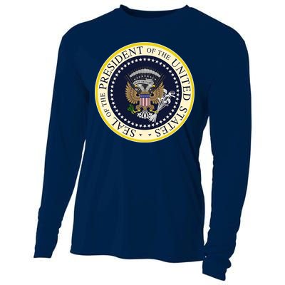 Fake Presidential Seal Cooling Performance Long Sleeve Crew