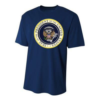 Fake Presidential Seal Youth Performance Sprint T-Shirt