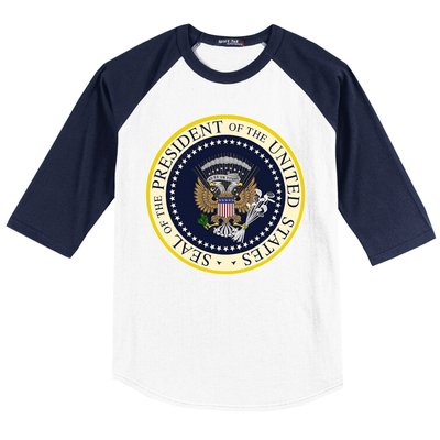 Fake Presidential Seal Baseball Sleeve Shirt