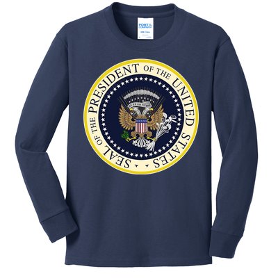 Fake Presidential Seal Kids Long Sleeve Shirt