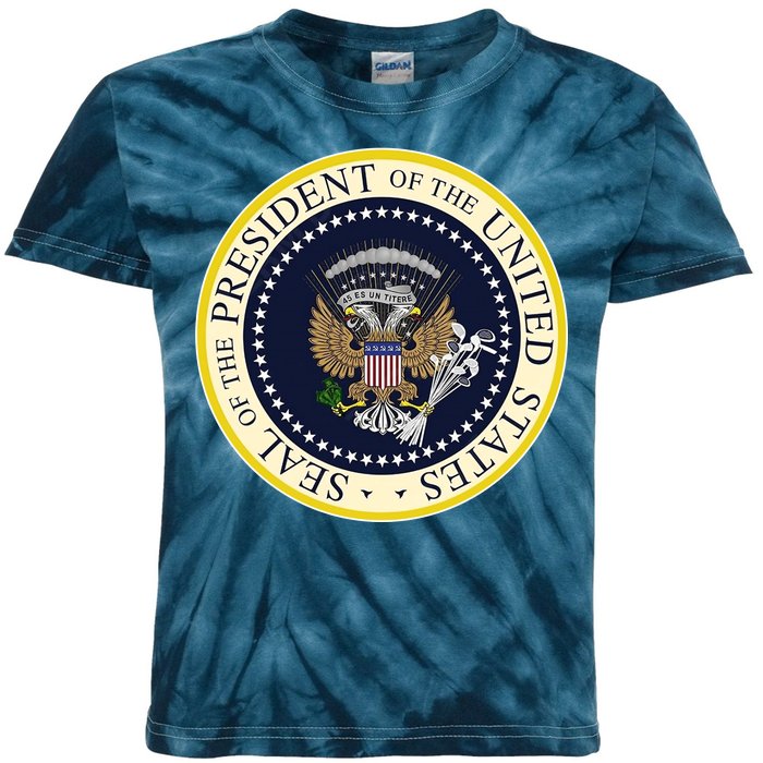 Fake Presidential Seal Kids Tie-Dye T-Shirt