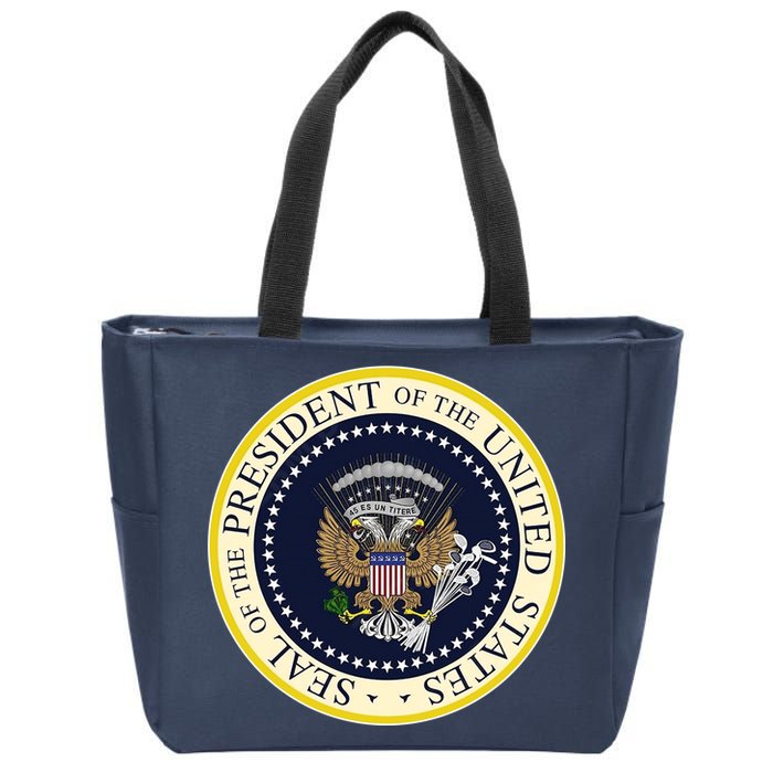 Fake Presidential Seal Zip Tote Bag