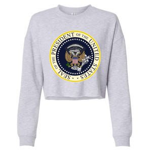 Fake Presidential Seal Cropped Pullover Crew