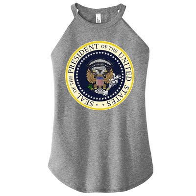 Fake Presidential Seal Women’s Perfect Tri Rocker Tank