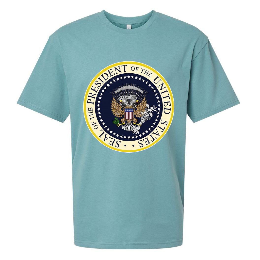 Fake Presidential Seal Sueded Cloud Jersey T-Shirt