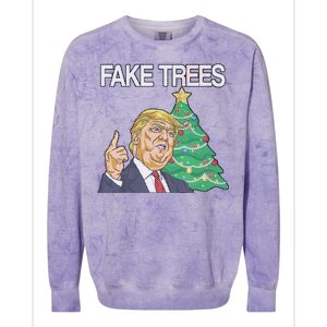 Fake Trees News Ugly Christmas Colorblast Crewneck Sweatshirt