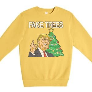 Fake Trees News Ugly Christmas Premium Crewneck Sweatshirt