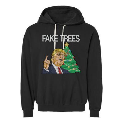 Fake Trees News Ugly Christmas Garment-Dyed Fleece Hoodie