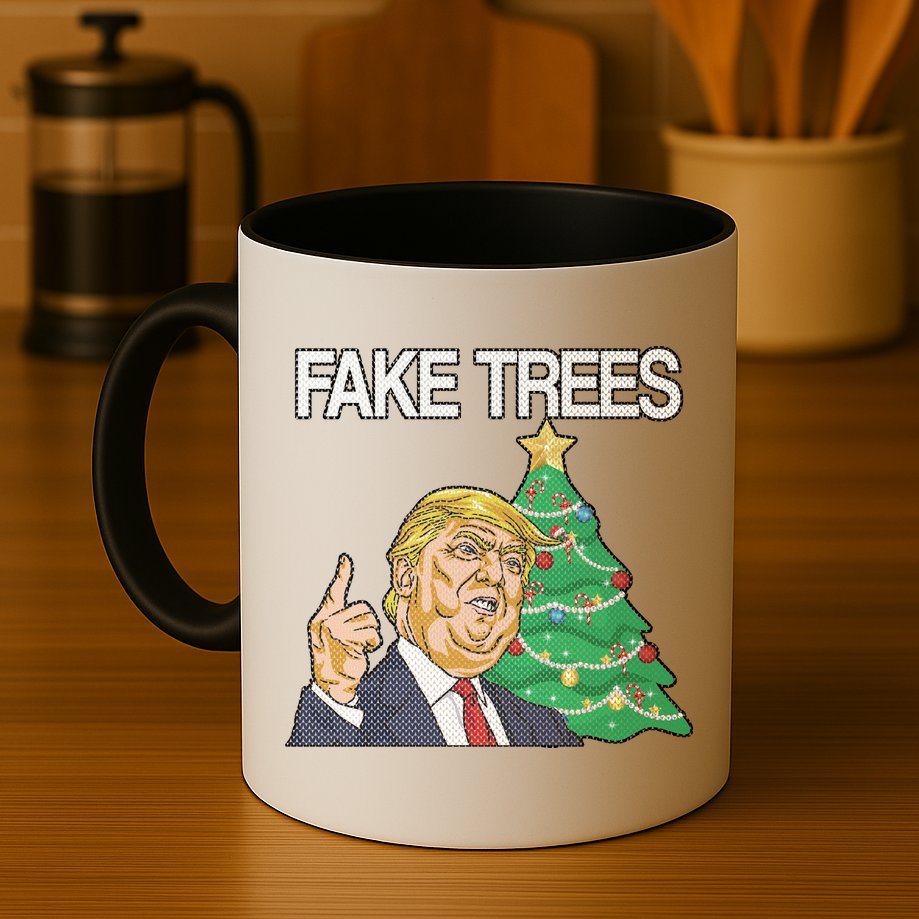 Fake Trees News Ugly Christmas Mug
