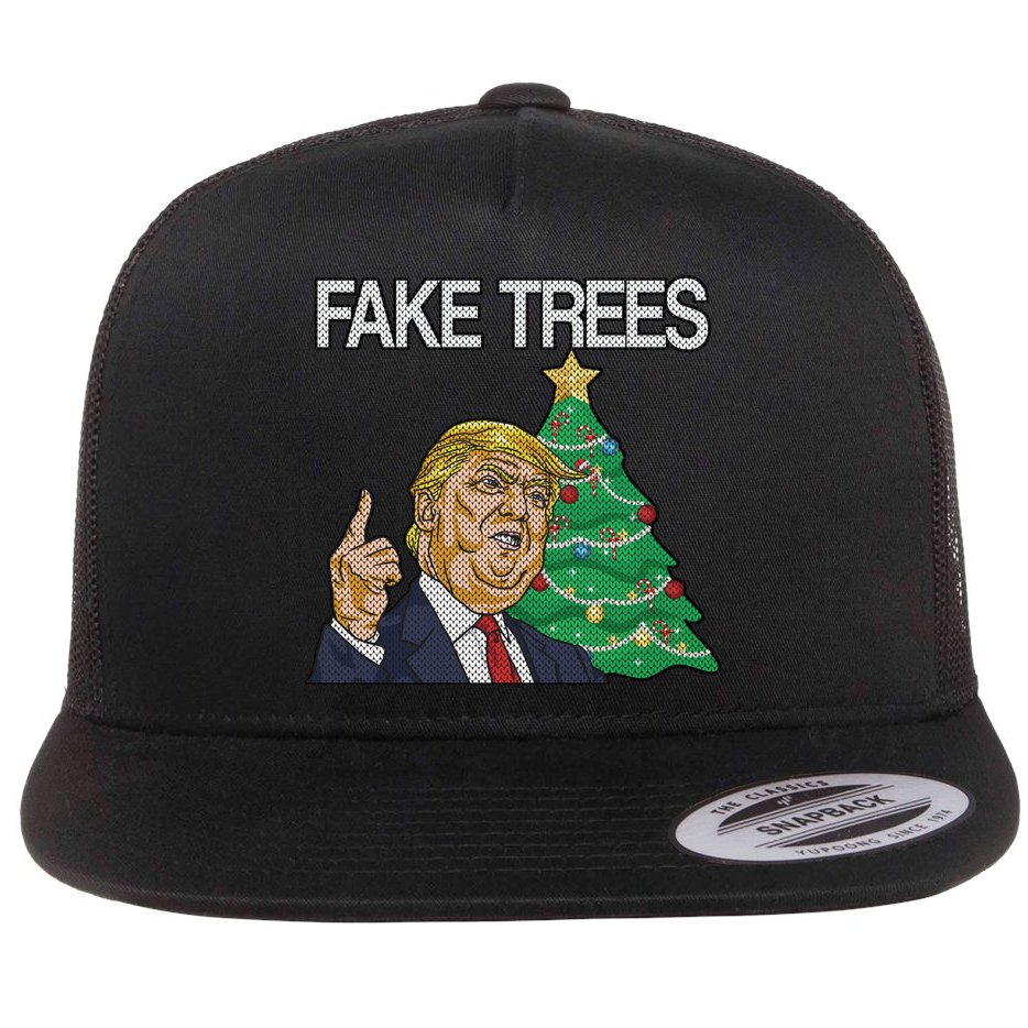 Fake Trees News Ugly Christmas Flat Bill Trucker Hat