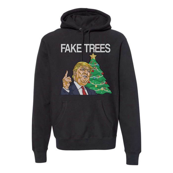 Fake Trees News Ugly Christmas Premium Hoodie