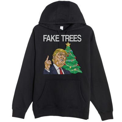 Fake Trees News Ugly Christmas Premium Pullover Hoodie