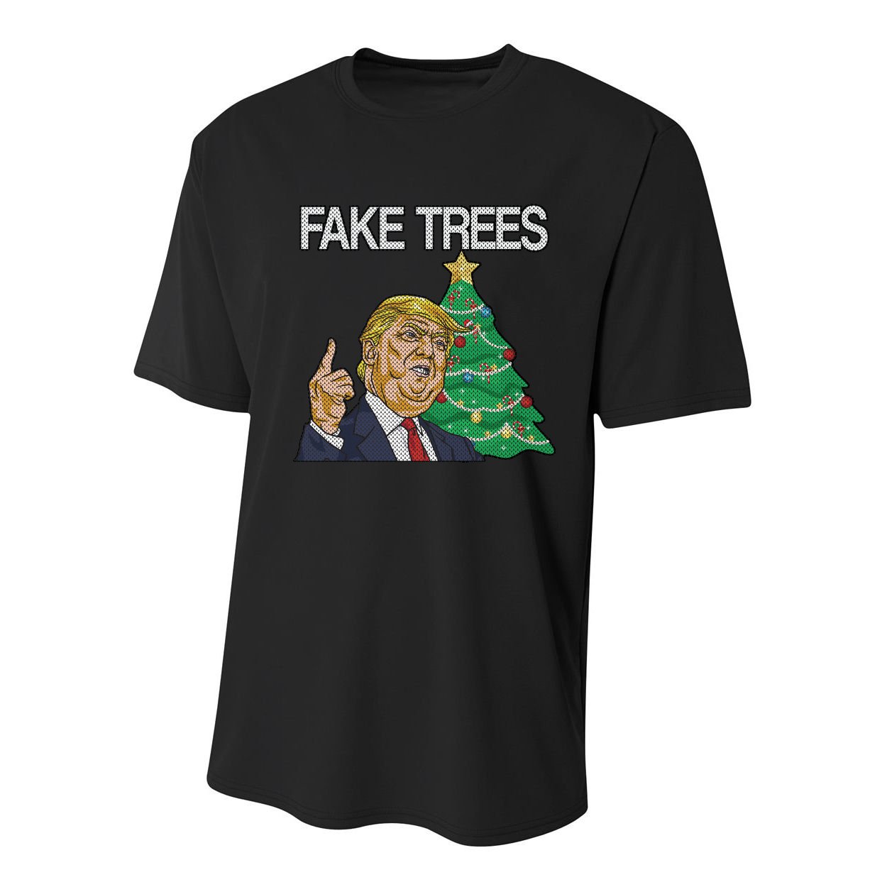 Fake Trees News Ugly Christmas Youth Performance Sprint T-Shirt