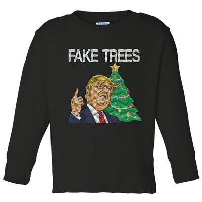 Fake Trees News Ugly Christmas Toddler Long Sleeve Shirt