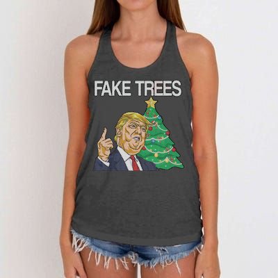 Fake Trees News Ugly Christmas Women's Knotted Racerback Tank