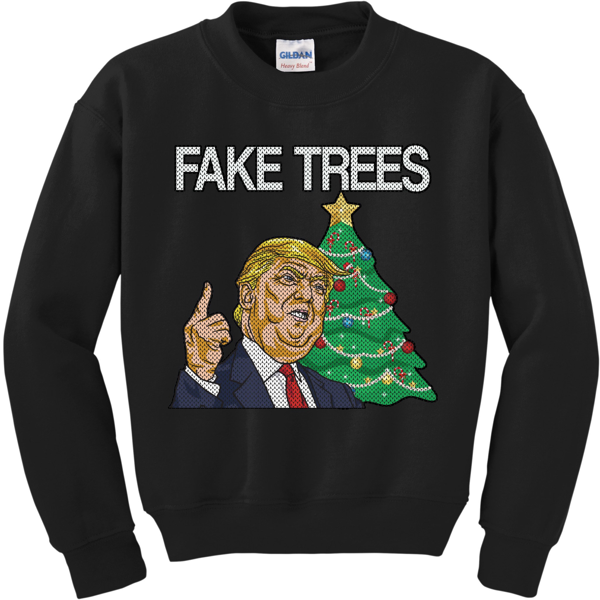 Fake Trees News Ugly Christmas Kids Sweatshirt