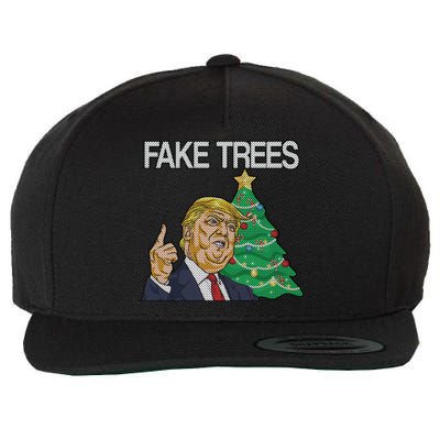 Fake Trees News Ugly Christmas Wool Snapback Cap