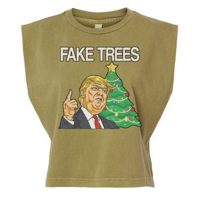 Fake Trees News Ugly Christmas Garment-Dyed Women's Muscle Tee