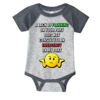 Funny A Lack Of Planning On Your Part Does Not Constitute Infant Baby Jersey Bodysuit