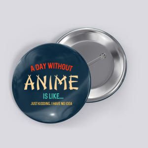 Funny Anime Lover A Day Without Anime Button