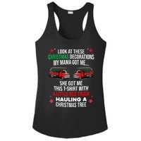 Funny A Little Red Truck Hauling A Christmas Tree Ladies PosiCharge Competitor Racerback Tank