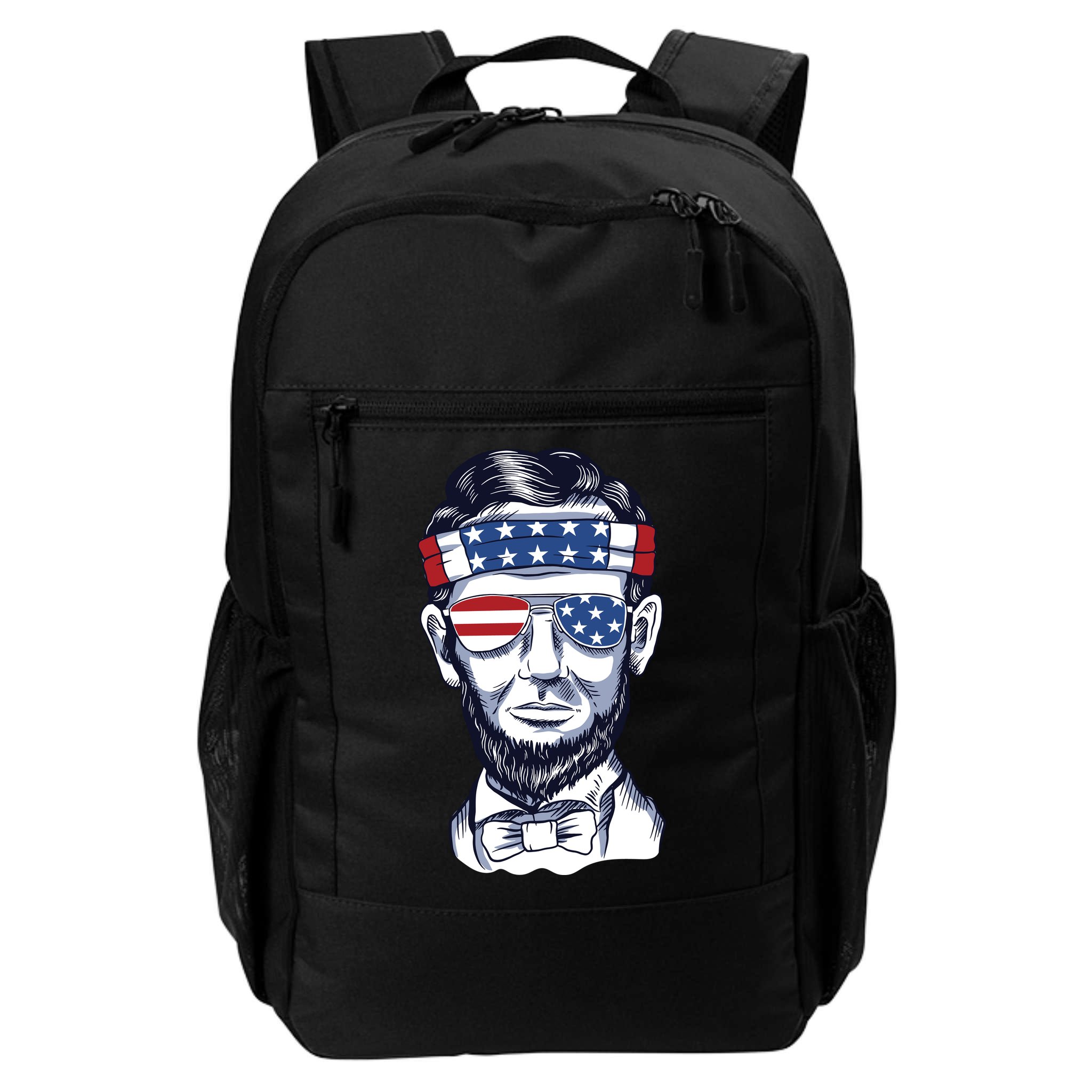 Funny Abraham Lincoln Wearing Glasses And Bandana Backpack