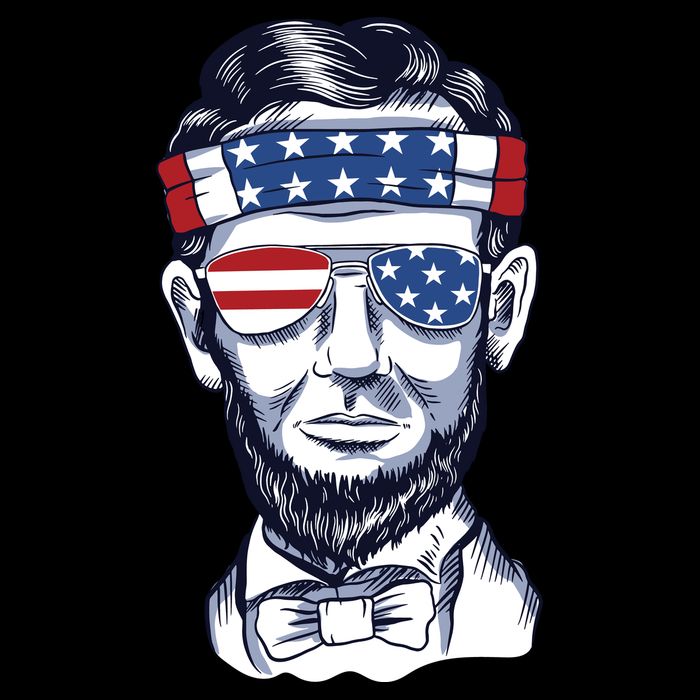 Funny Abraham Lincoln Wearing Glasses And Bandana Backpack