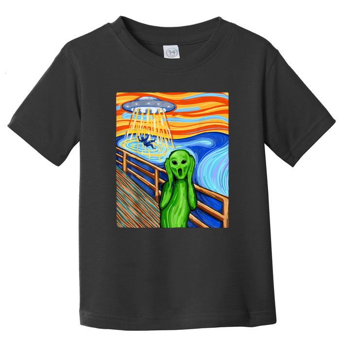 Funny Alien Lover Alien Humor Funny UFO Believe In Aliens Gift Toddler T-Shirt