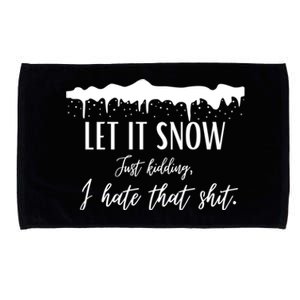 Funny Adult Let It Snow Just Ding Vulgar Sarcastic Gift Microfiber Hand Towel