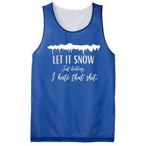 Funny Adult Let It Snow Just Ding Vulgar Sarcastic Gift Mesh Reversible Basketball Jersey Tank