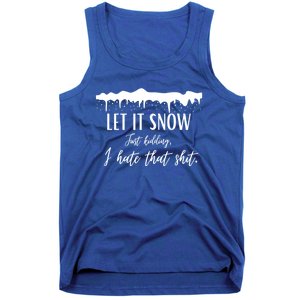 Funny Adult Let It Snow Just Ding Vulgar Sarcastic Gift Tank Top