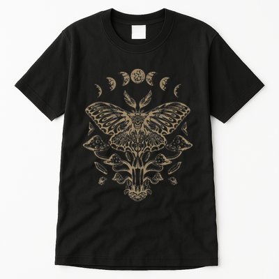 Fairycore Aesthetic Luna Moth Mushrooms Butterfly Grunge Tall T-Shirt