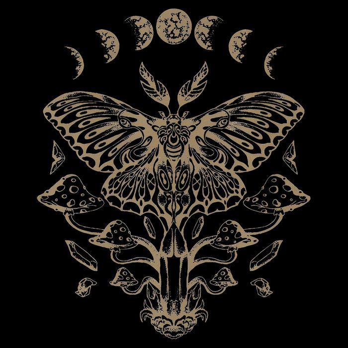 Fairycore Aesthetic Luna Moth Mushrooms Butterfly Grunge Backpack