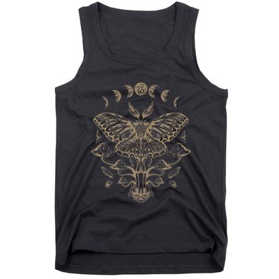 Fairycore Aesthetic Luna Moth Mushrooms Butterfly Grunge Tank Top