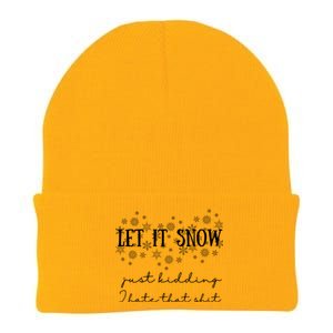 Funny Adult Let It Snow Just Ding Vulgar Sarcastic Cool Gift Knit Cap Winter Beanie