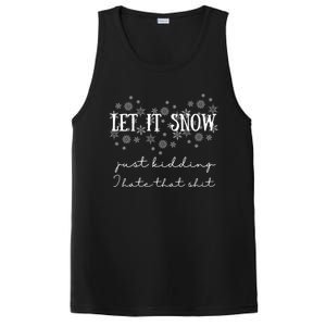 Funny Adult Let It Snow Just Ding Vulgar Sarcastic Cool Gift PosiCharge Competitor Tank