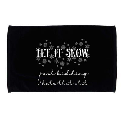 Funny Adult Let It Snow Just Ding Vulgar Sarcastic Cool Gift Microfiber Hand Towel