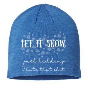 Funny Adult Let It Snow Just Ding Vulgar Sarcastic Cool Gift Sustainable Beanie