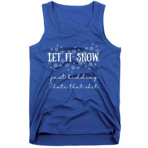 Funny Adult Let It Snow Just Ding Vulgar Sarcastic Cool Gift Tank Top