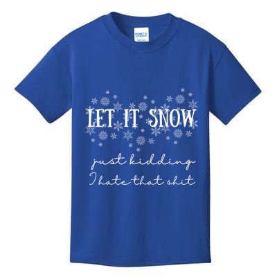 Funny Adult Let It Snow Just Ding Vulgar Sarcastic Cool Gift Kids T-Shirt